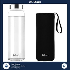 Glass Water Bottle Wide Mouth