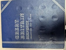 Whitman Sixpence Folder 1937 to  1953. Including 25  Coins Of 50% Silver