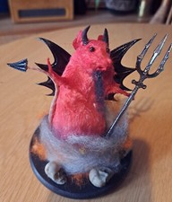 Mouse Taxidermy Red Devil Weird Horror Gift Decor Mus Musculus Mouse