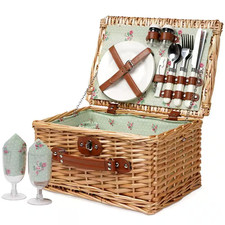 2-Person Wicker Picnic Basket