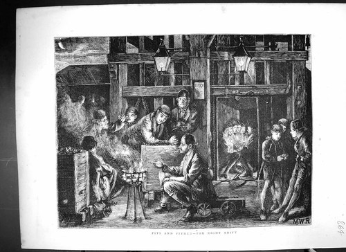 Old 1871 pits pitmen - pits, coal