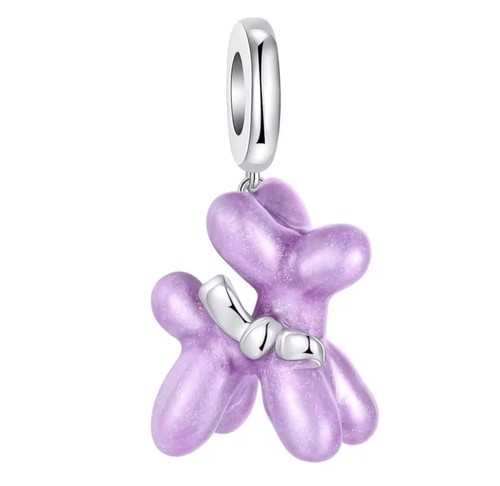 Purple glitter balloon - glitter,
