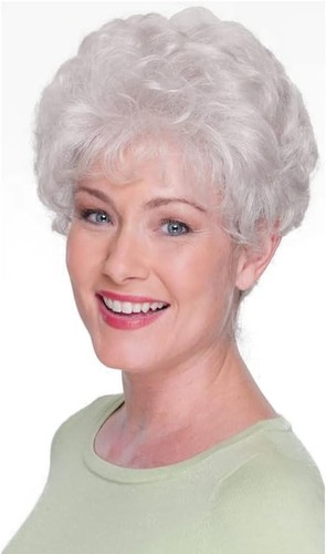 Short white wig - wig, for