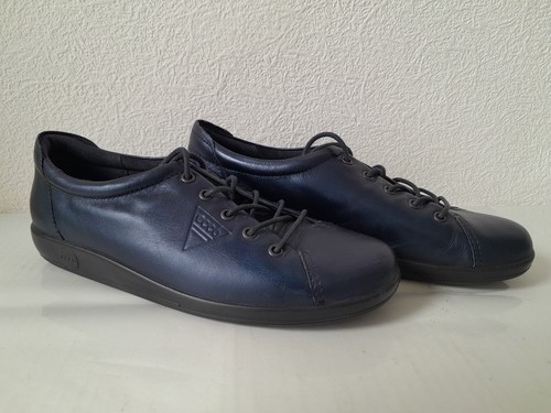Ecco blue soft leather - soft, lace