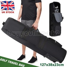 Black Padded Golf Holiday Travel Cover/Bag Case With Wheels Lightweight Holiday