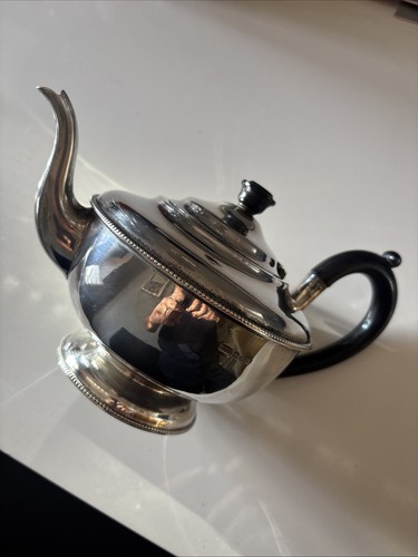 Silver hallmarked tea pot 396g - silver,