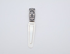 Antique Sterling Silver Novelty Bear Bookmark Hallmarked Birmingham 1909