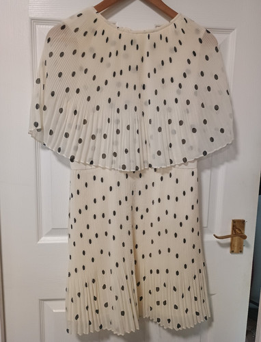 Topshop cream black - cream, polka