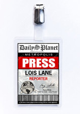 Superman 2025 Lois Lane Daily Planet No Photo ID Badge Prop Cosplay Halloween