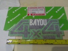 KAWASAKI KLF300C1-C2 BAYOU , GENUINE DECAL  56050-1182 ,4X4 , NOS ,NLA.