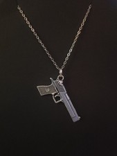 Metal Pistol Gun Pendant
