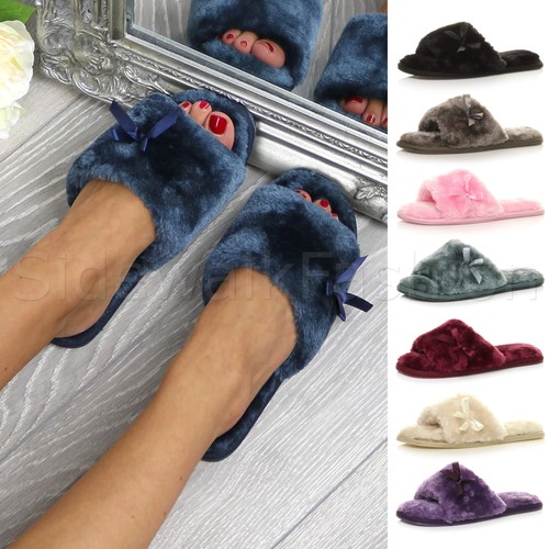 Womens ladies flat grip fluffy