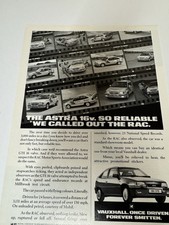 Original 1989 Mk2 Vauxhall Astra GTE 16v Magazine Advert Frame Ready Retro
