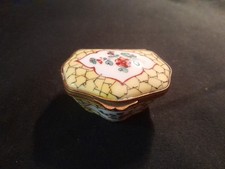 Antique French Enamelled Porcelain Trinket Box.