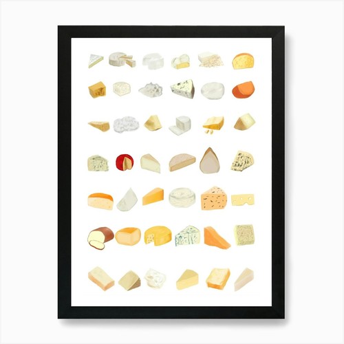 Different types cheese - of, art
