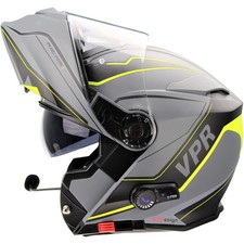 ViPER RS-V171 Blinc Bluetooth Flip-Up/Front Motorcycle Helmet - Zone Matt Yellow