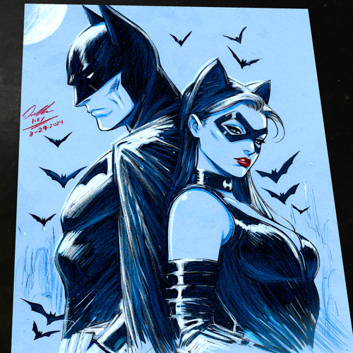 Batman art print - signed, 8.5x11