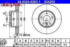 X2 PCS FRONT BRAKE DISC ROTOS