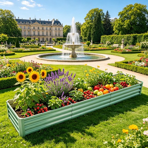 Metal raised vegetable - raised, planter
