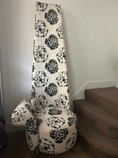 High back Potenza feature chair black and cream 