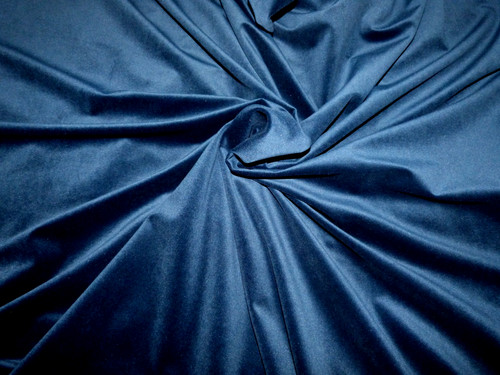 Midnight blue velvet fabric - midnight,
