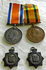 WW1 TERRITORIAL FORCE WAR MEDAL GROUP & PRIZE MEDALS EAST SURREY REGT