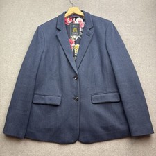 JOULES Tweed Jacket UK 18 Navy