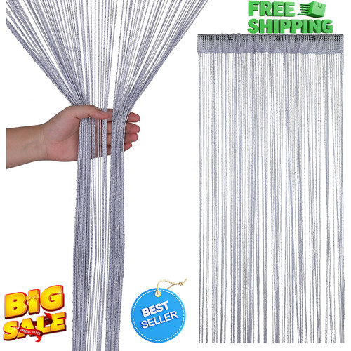 Hanging beaded curtains - beaded, string