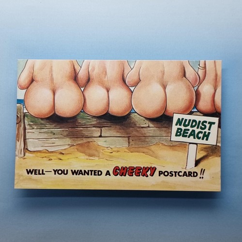 Comic postcard nudist - comic,