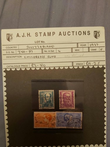 Swiss stamps 1937 set - stamps,