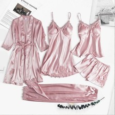 5pcs set women sexy - sexy, satin