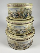 Vintage Brambly Hedge Tin Set X3 Jill Barklem 1989 Collins Books Consecutive Set