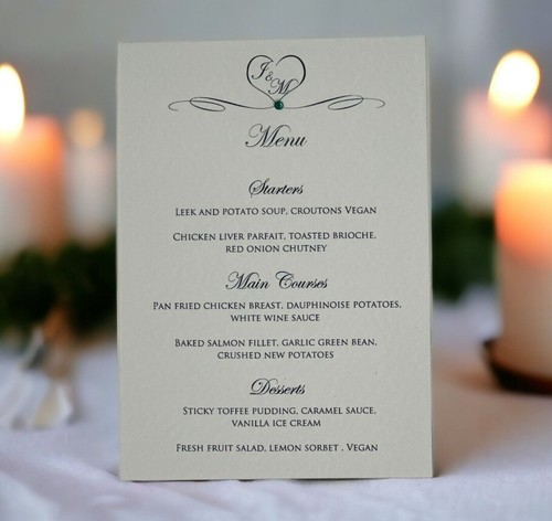 Wedding menu cards - wedding,