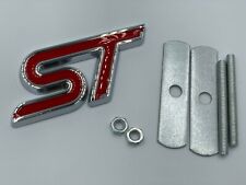 Ford ST Badge Red chrome Grill