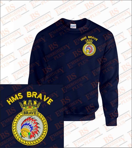 Embroidered hms brave - embroidered,