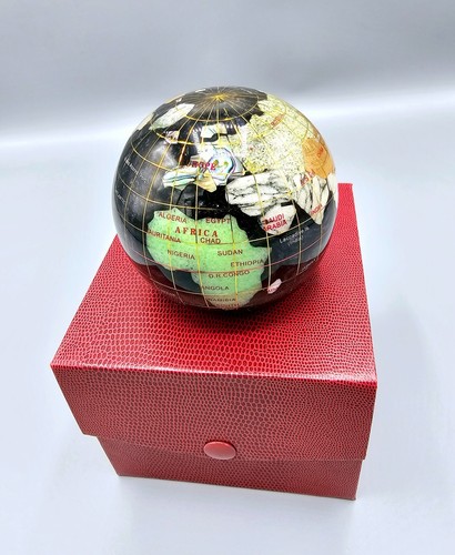 Gemstone world globe - gemstone,