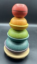 Plan Toys Wooden Rainbow Stacking Ring Tower Toy Play Resource - 100% Complete