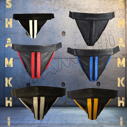 Pcs leather jockstraps - 6,