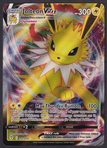 Pokemon jolteon vmax - pokemon, 051/203