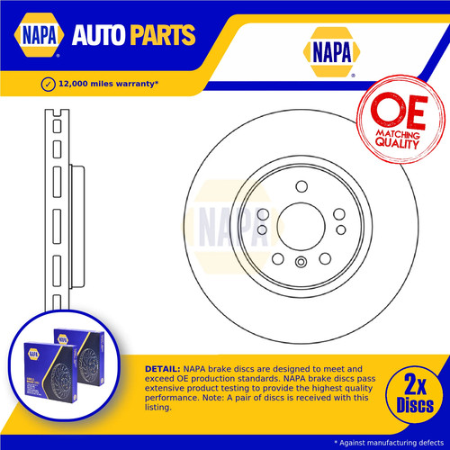 Brake discs pair vented - 2x,