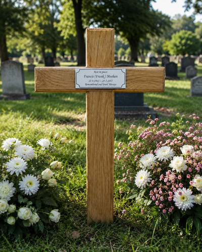 Cemetery cross oak - cemetery,