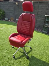 Red Leather Car Seat Desk