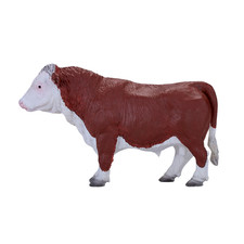 Hereford Bull Toy Farm animals play model figure toys plastic farmland cow