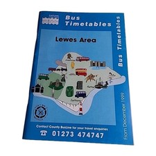 Lewes Bus Timetable December 1999 Paperback Book