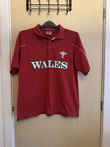 Wales polo shirt mens red - wales,