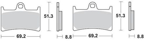Front brake pads sm1 - front, yamaha