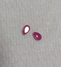Loose Natural Earth Mined Ruby Pair Gemstones Pear Cut 5x4 mm Each