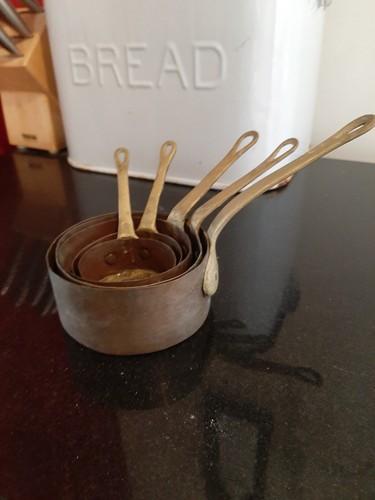 Mini copper brass saucepans - /,