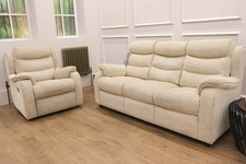 Parker Knoll Boston Fabric Power Reclining Classic Back Chair & 3 Seat Sofa