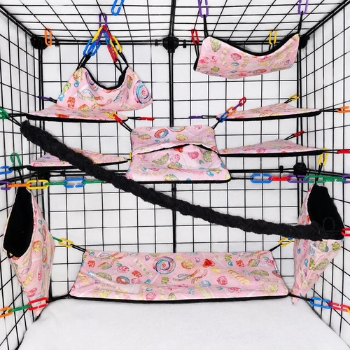 Sugar glider fleece - sugar, cage